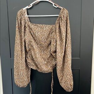 Floral Brown Women's Top